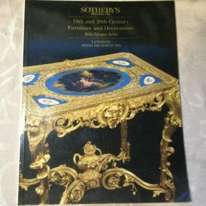 Sotheby's London Catalogue 1995 19th and 20th Century Furniture and Decorations